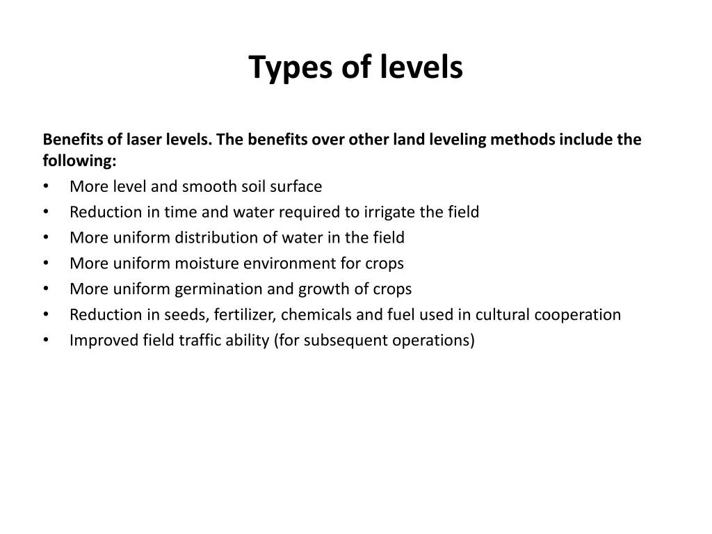 types of levels 6