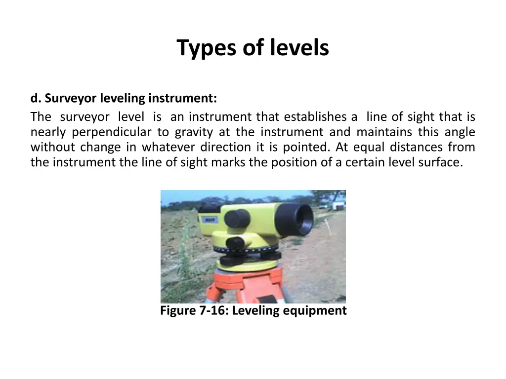 types of levels 7