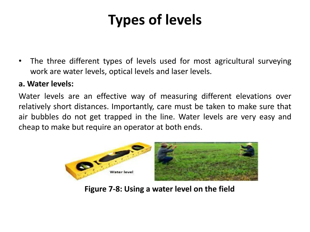 types of levels