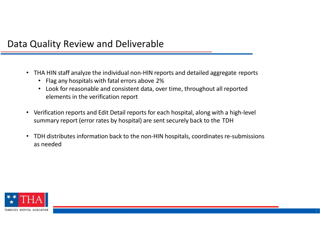 data quality review and deliverable