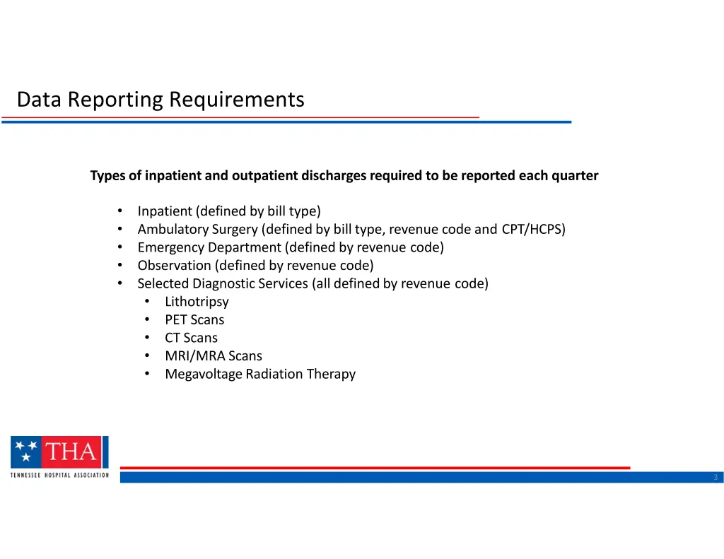 data reporting requirements