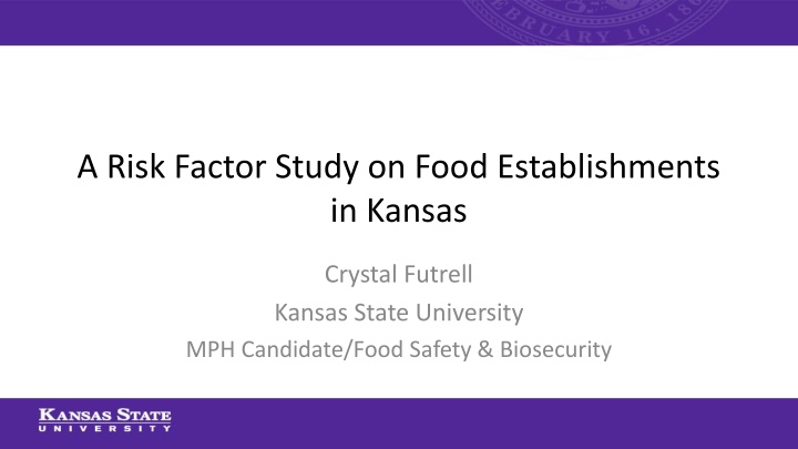 a risk factor study on food establishments