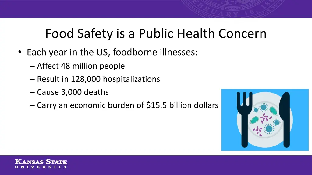 food safety is a public health concern each year