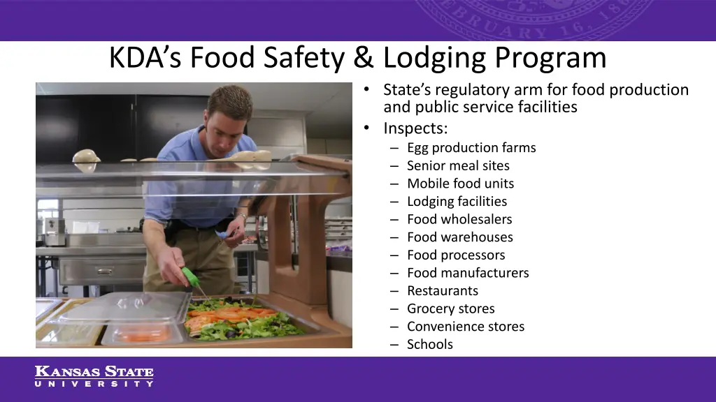 kda s food safety lodging program