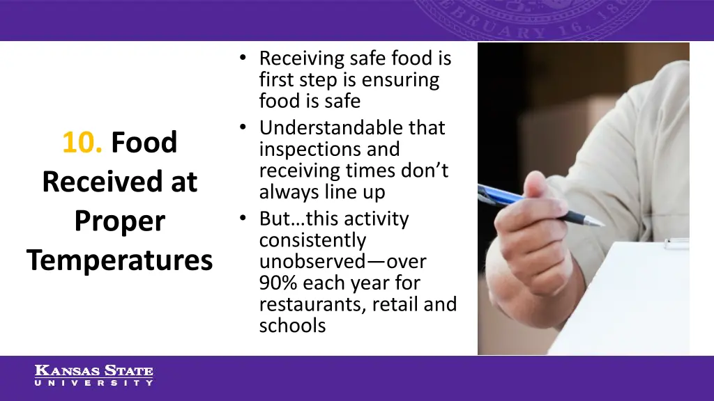 receiving safe food is first step is ensuring