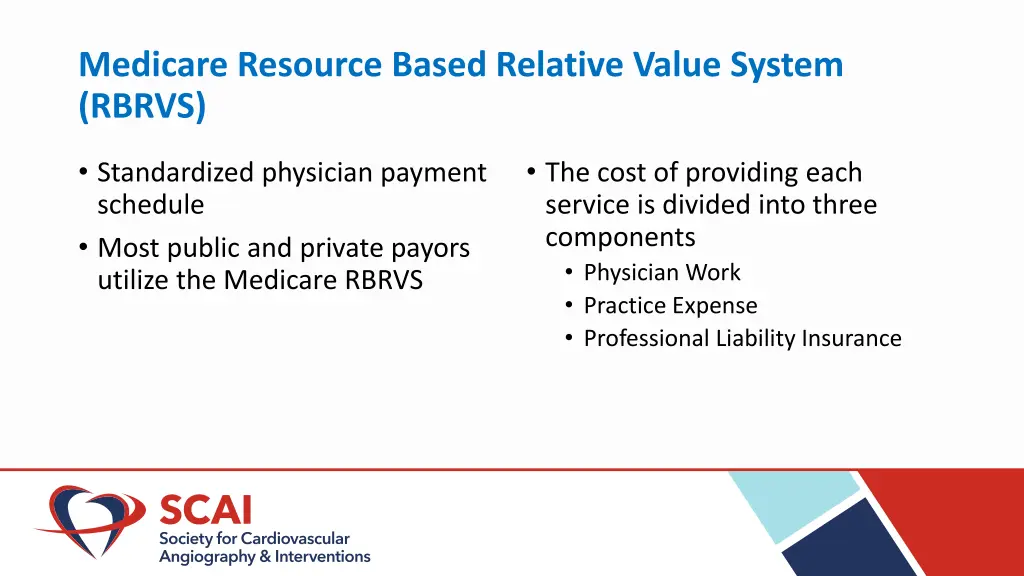 medicare resource based relative value system