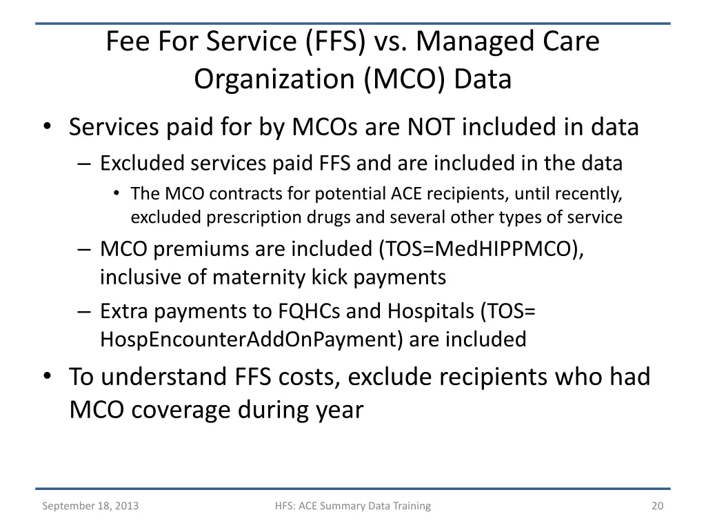 fee for service ffs vs managed care organization