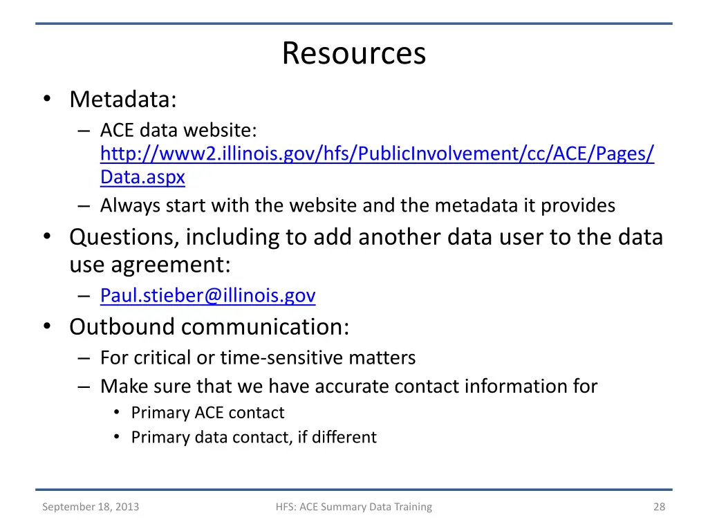 resources