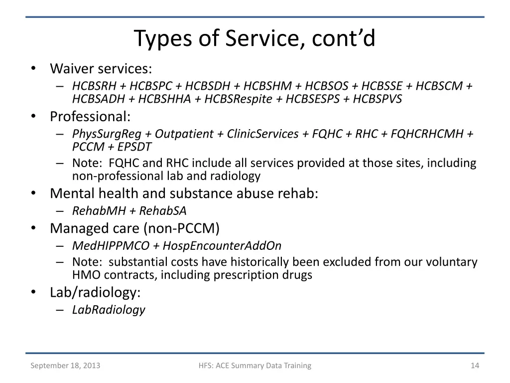 types of service cont d waiver services hcbsrh