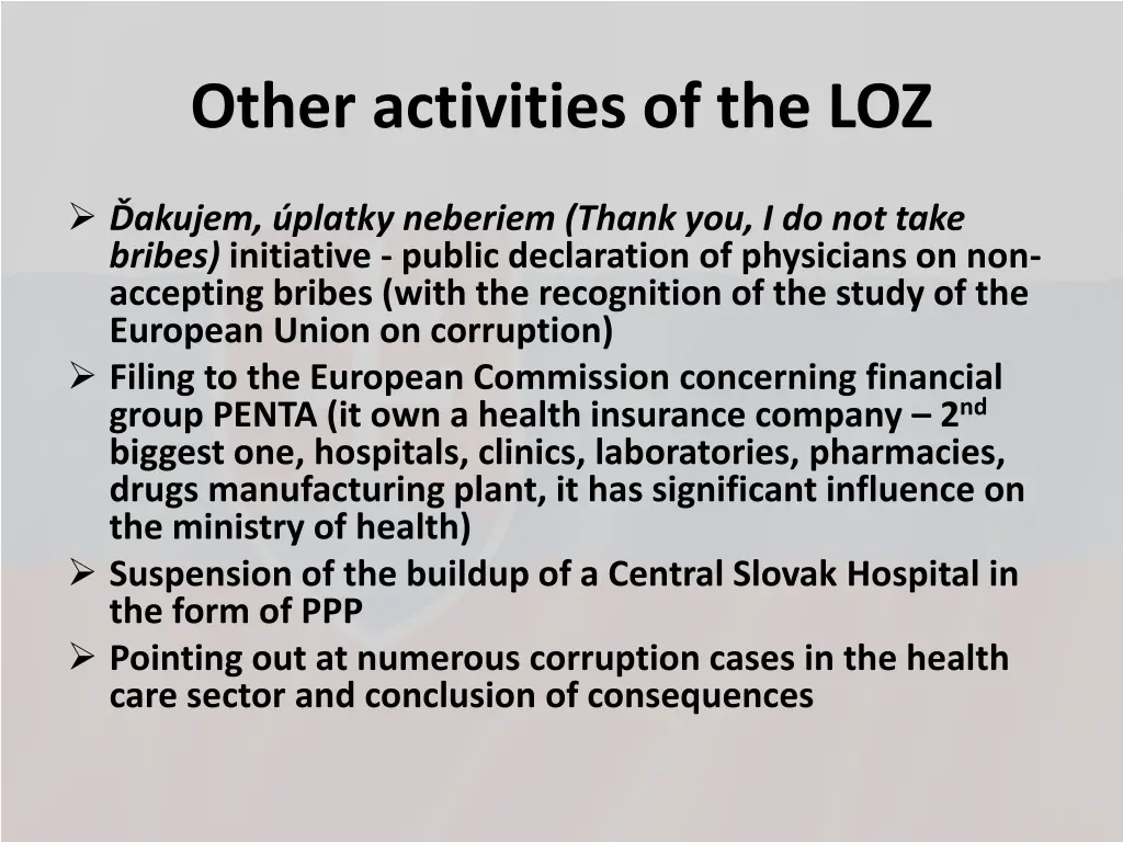 other activities of the loz
