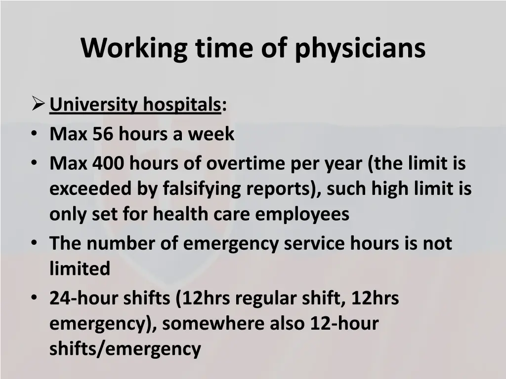 working time of physicians 1