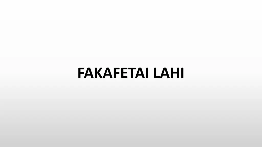 fakafetai lahi