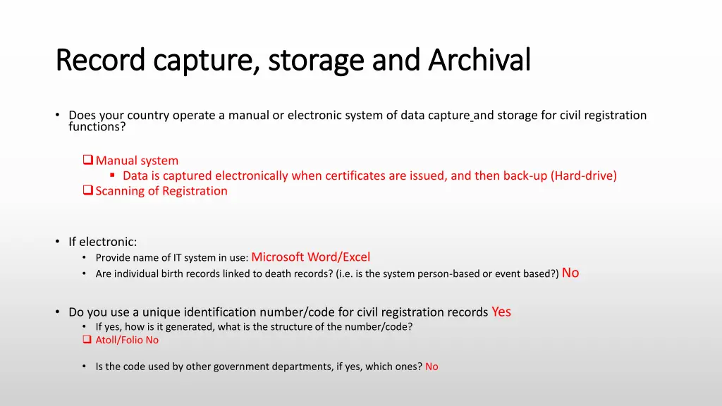 record capture storage and archival record