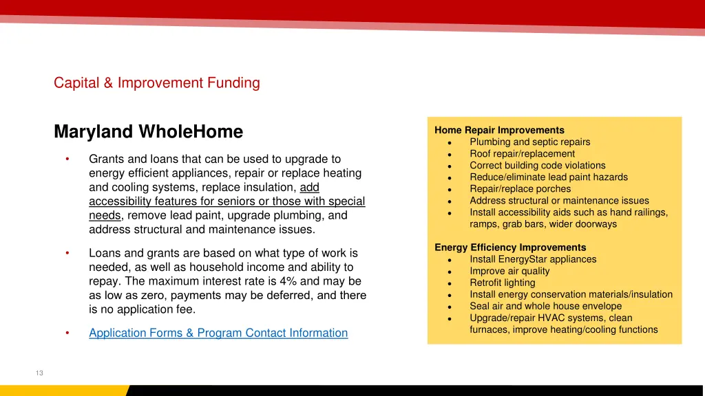 capital improvement funding 2