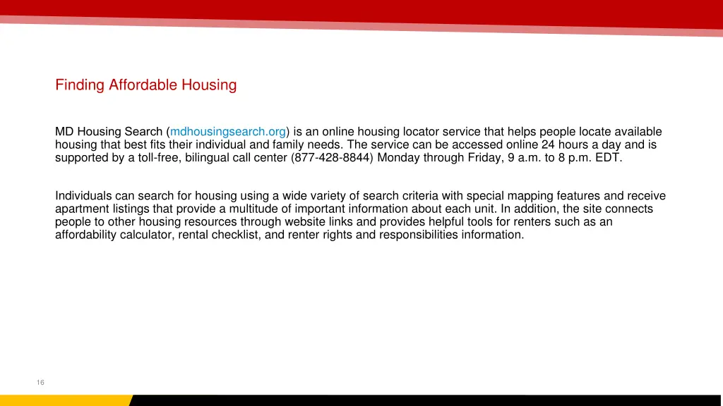 finding affordable housing