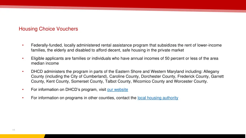 housing choice vouchers