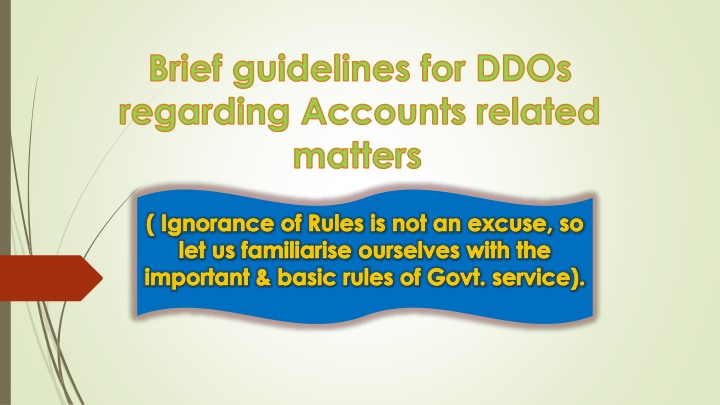 brief guidelines for ddos regarding accounts