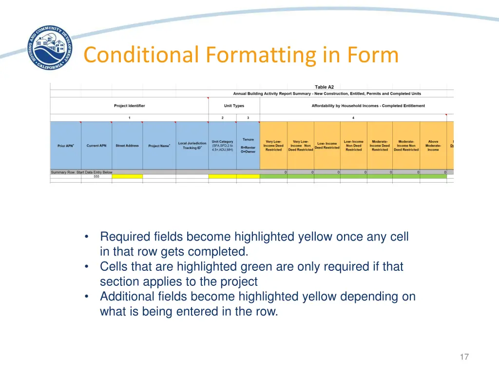 conditional formatting in form
