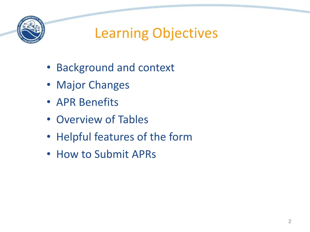 learning objectives