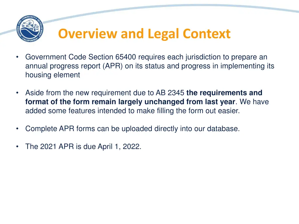 overview and legal context