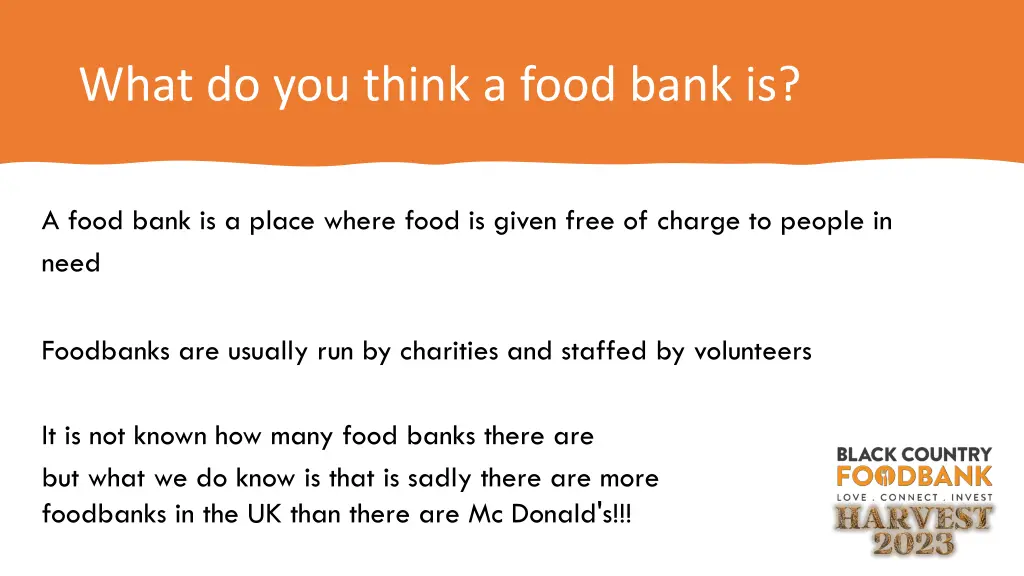 what do you think a food bank is