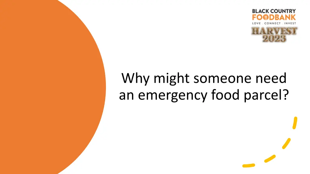 why might someone need an emergency food parcel