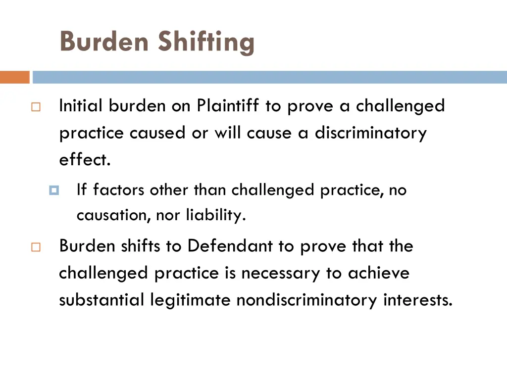 burden shifting