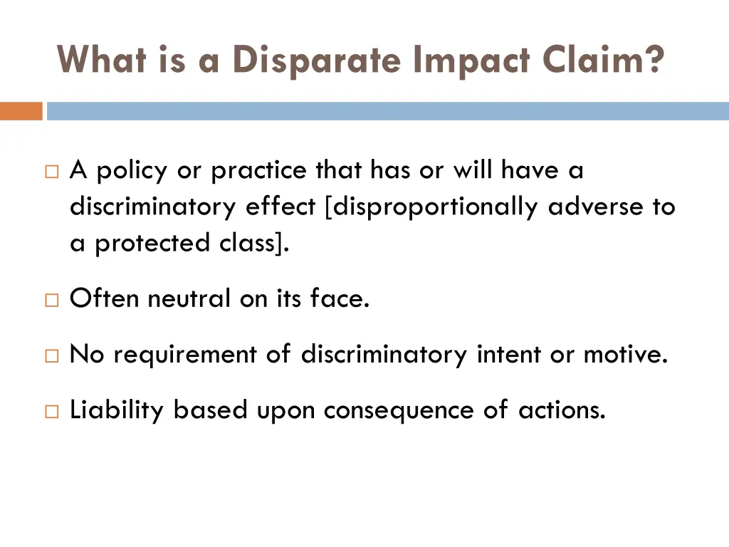 what is a disparate impact claim