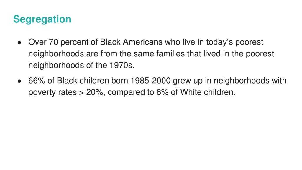 segregation