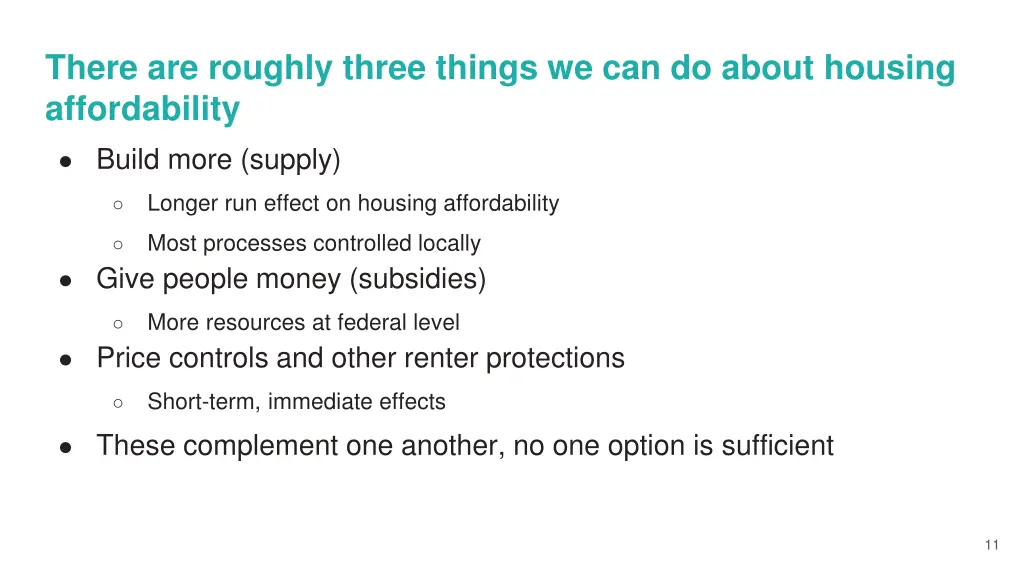 there are roughly three things we can do about