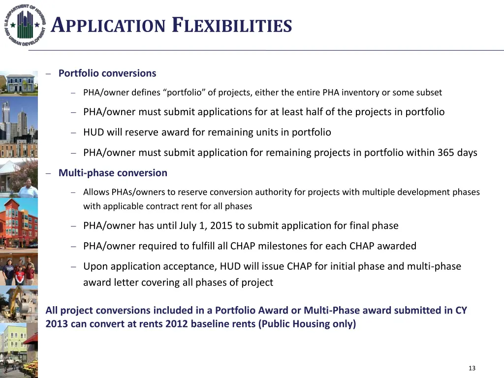 a pplication f lexibilities