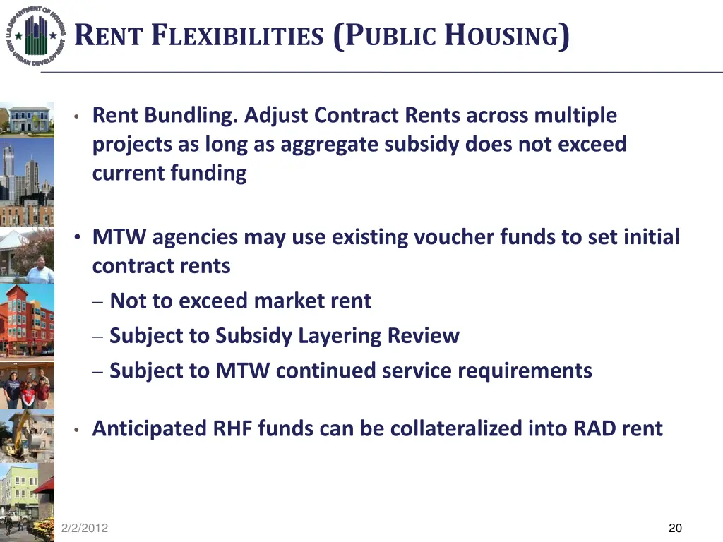 r ent f lexibilities p ublic h ousing