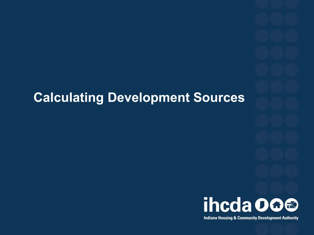 calculating development sources