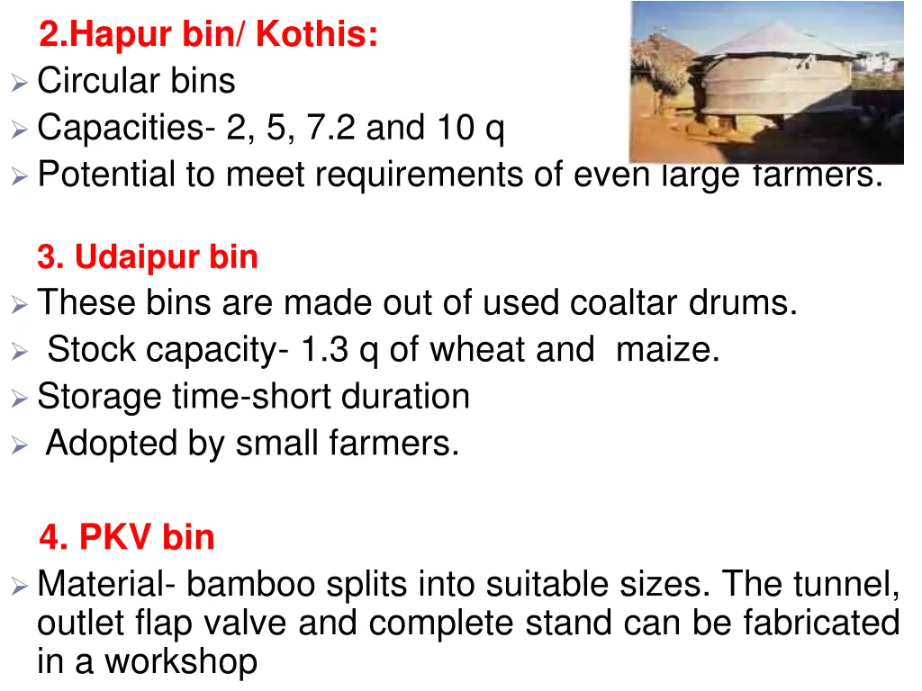 2 hapur bin kothis circular bins capacities