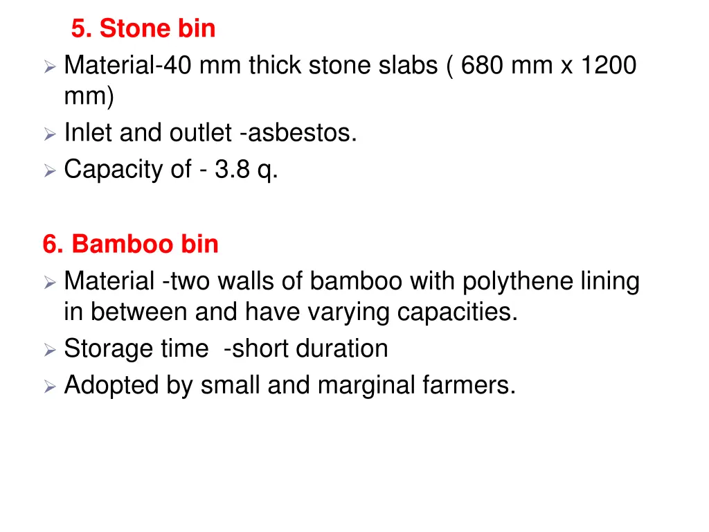 5 stone bin material 40 mm thick stone slabs