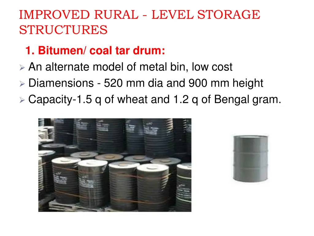 improved rural level storage structures