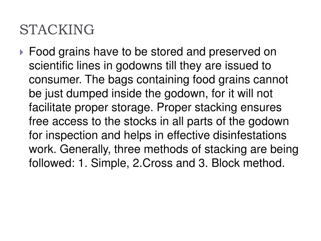 stacking