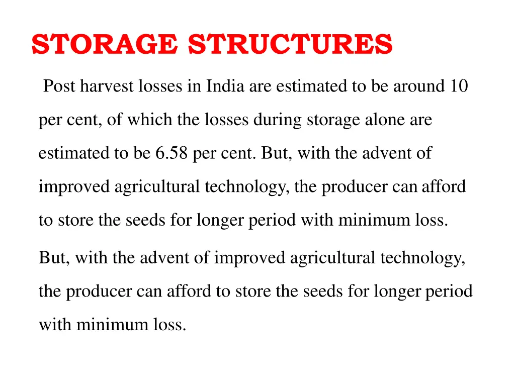 storage structures