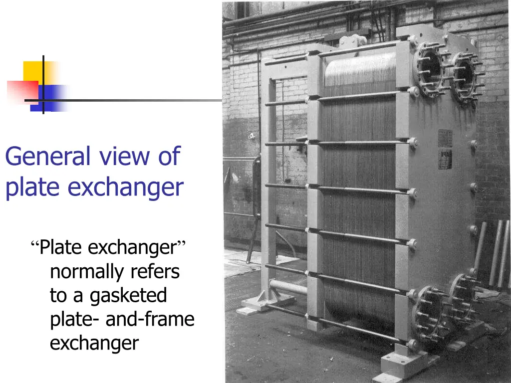 general view of plate exchanger