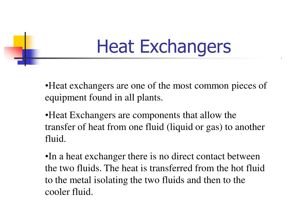 heat exchangers 1