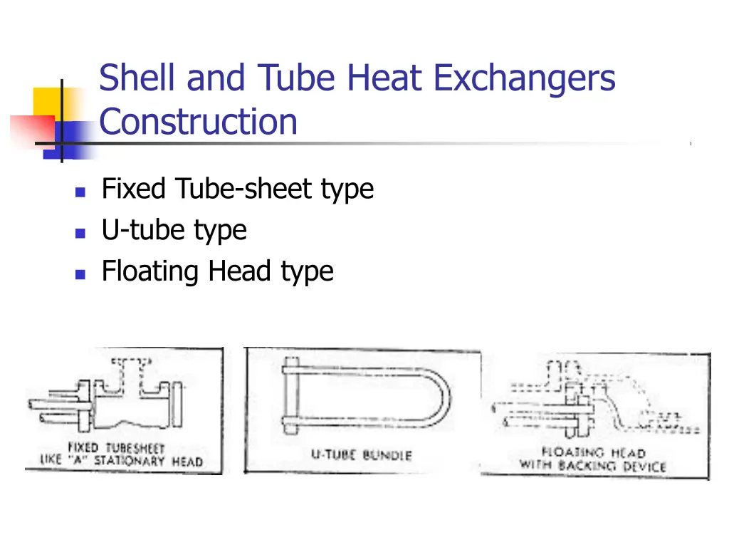 shell and tube heat exchangers construction
