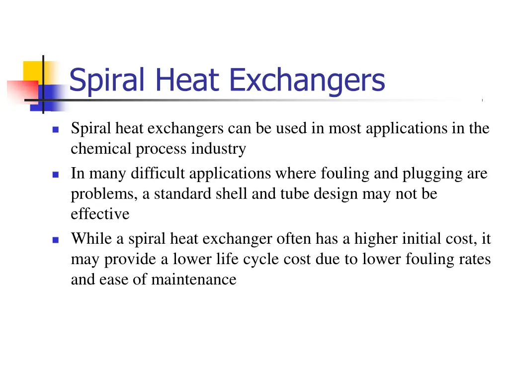 spiral heat exchangers