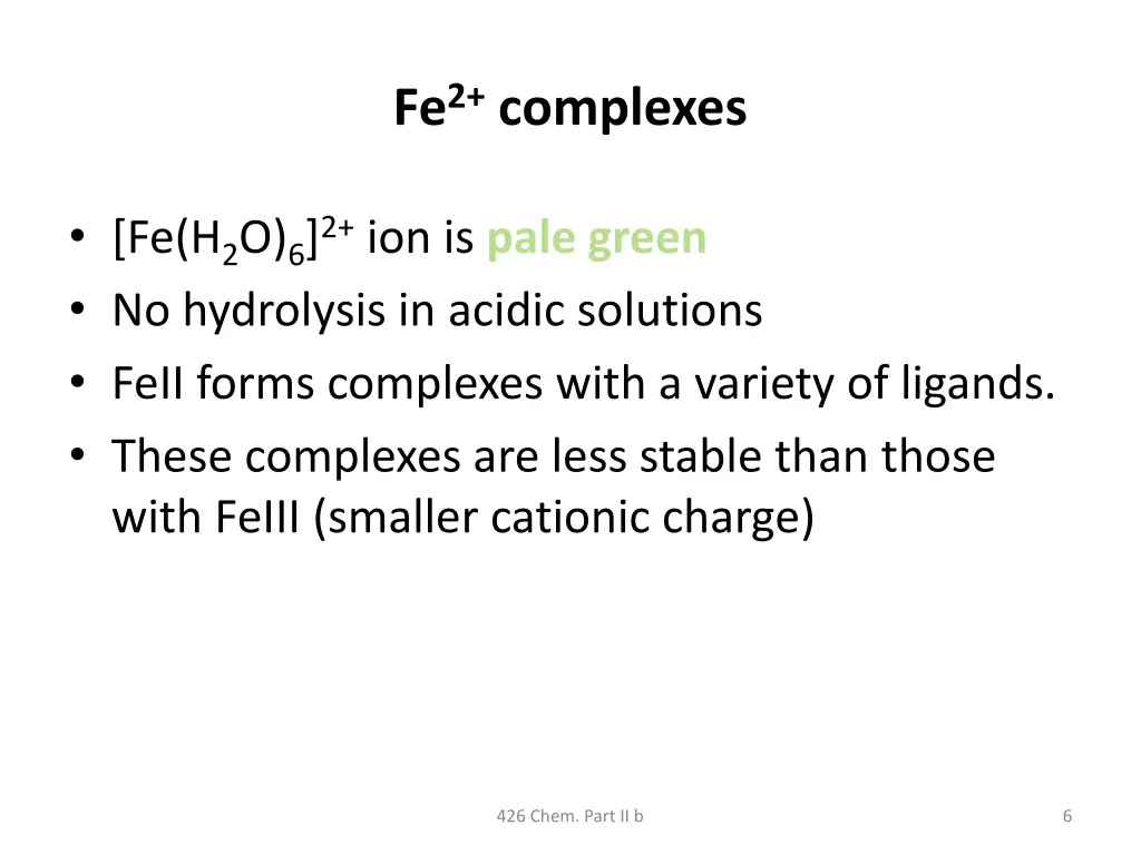 fe 2 complexes