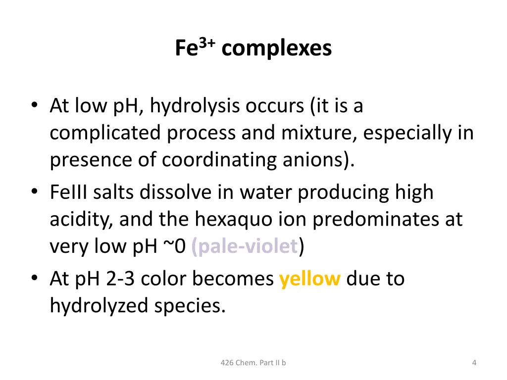 fe 3 complexes