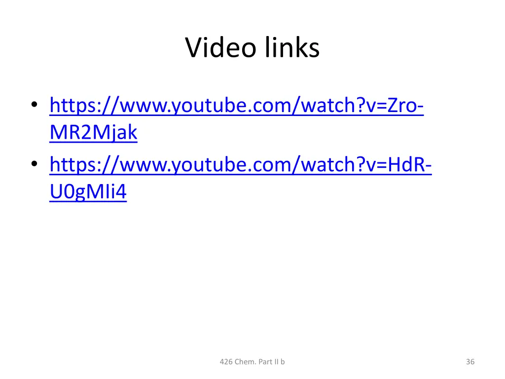video links