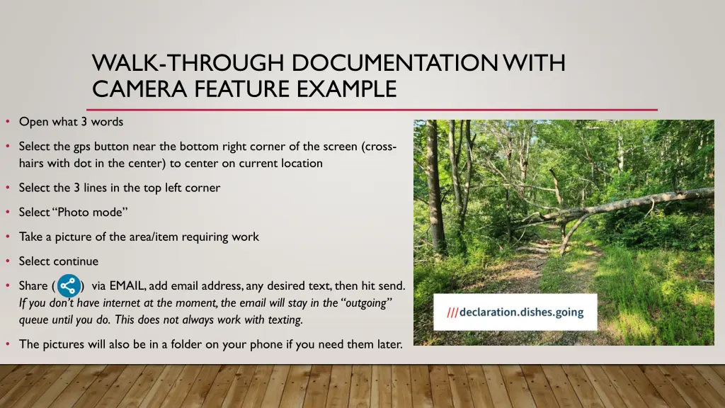 walk through documentation with camera feature