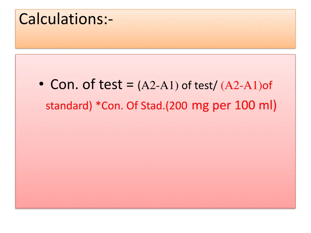 calculations