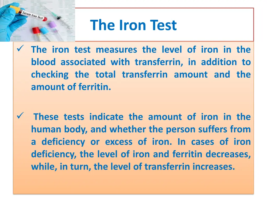 the iron test