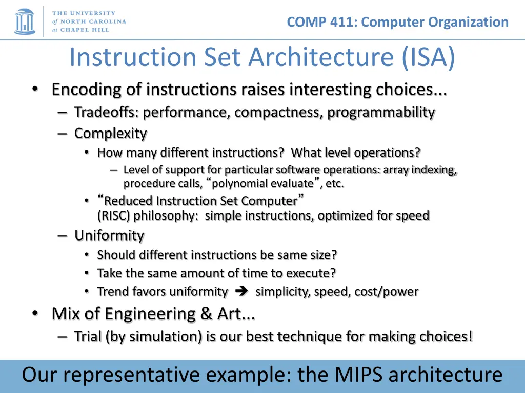comp 411 computer organization 13