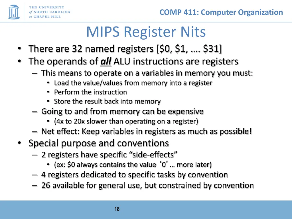 comp 411 computer organization 17